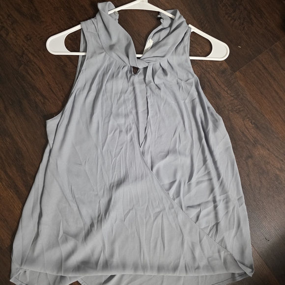 Lush Gray Sleeveless Tank Top Blouse, S - Picture 1 of 4